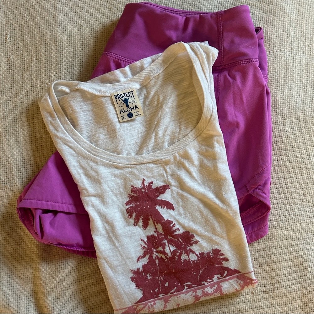 2-for-1 Bundle: Lulu-like Pink Shorts & Aloha Tank